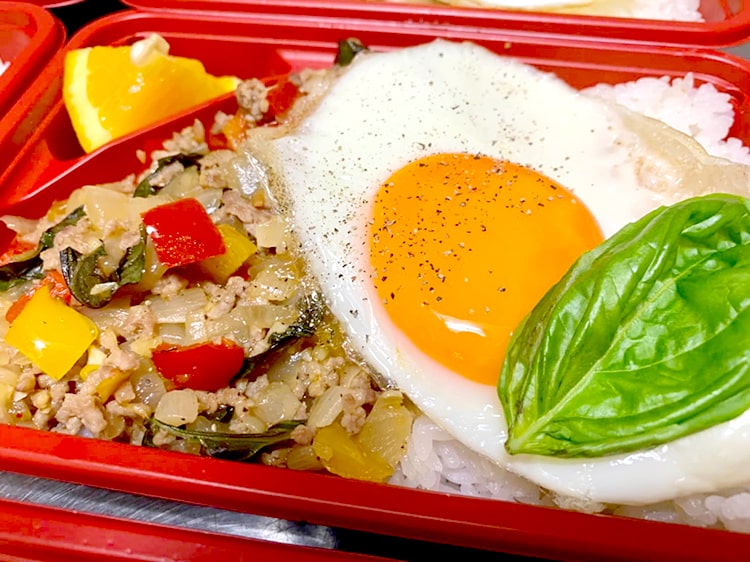 本日の配達弁当「ガパオライス」