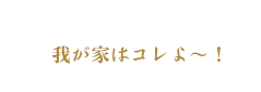 我が家はこれよ〜